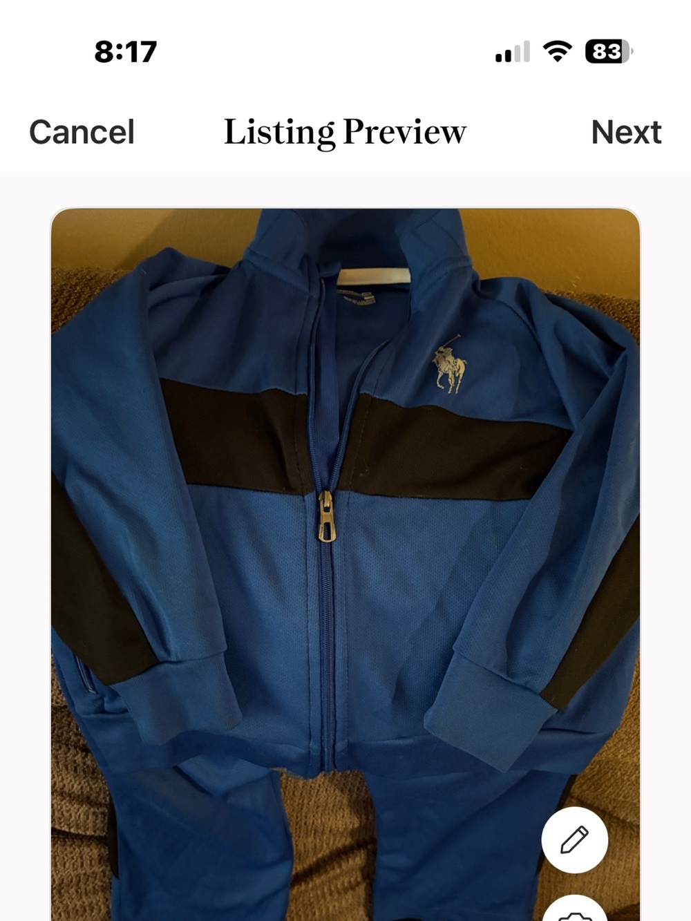 Polo by Ralph Lauren Blue Kids Hoodie with White Logo Print